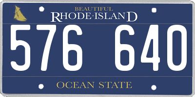RI license plate 576640