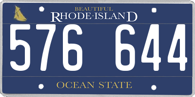 RI license plate 576644