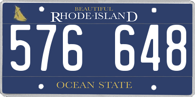 RI license plate 576648