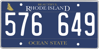 RI license plate 576649