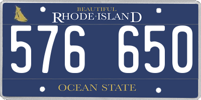 RI license plate 576650