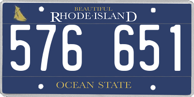 RI license plate 576651