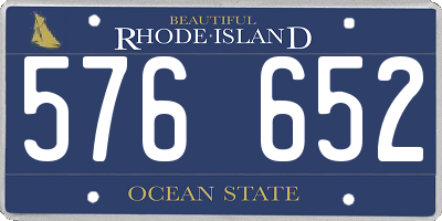 RI license plate 576652
