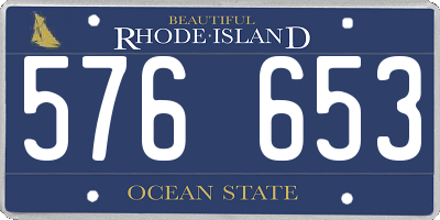 RI license plate 576653