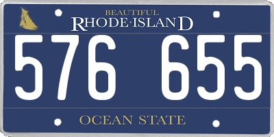 RI license plate 576655