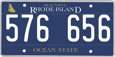 RI license plate 576656
