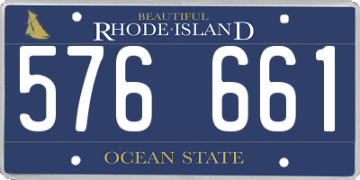 RI license plate 576661