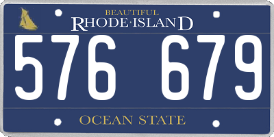 RI license plate 576679