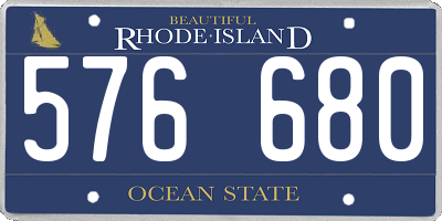 RI license plate 576680