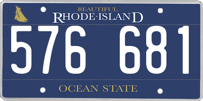 RI license plate 576681