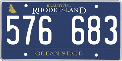RI license plate 576683