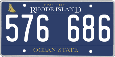 RI license plate 576686