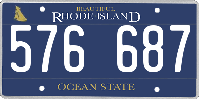 RI license plate 576687