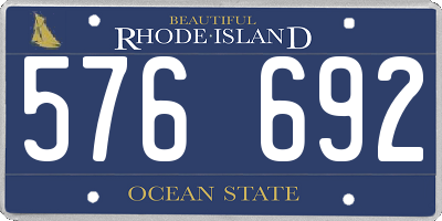 RI license plate 576692