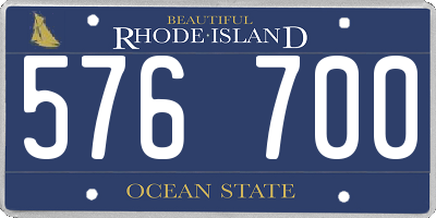 RI license plate 576700
