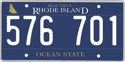 RI license plate 576701