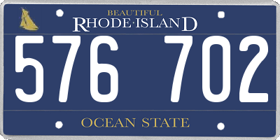 RI license plate 576702