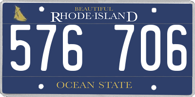 RI license plate 576706