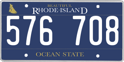 RI license plate 576708