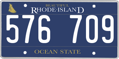 RI license plate 576709