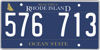 RI license plate 576713