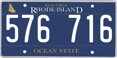 RI license plate 576716