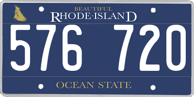 RI license plate 576720