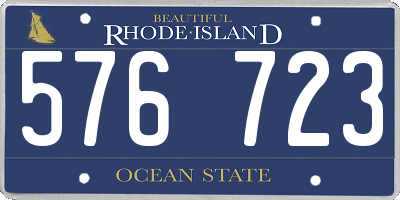RI license plate 576723