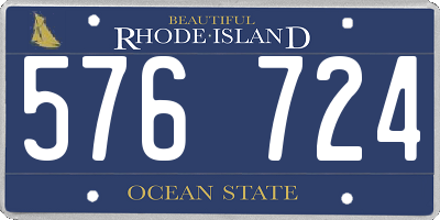RI license plate 576724