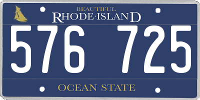 RI license plate 576725