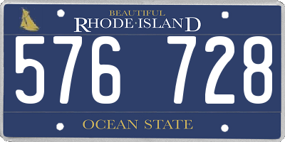 RI license plate 576728