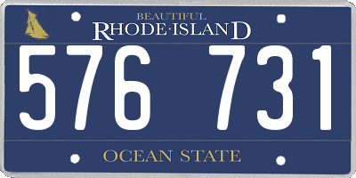 RI license plate 576731