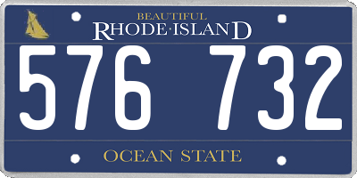 RI license plate 576732