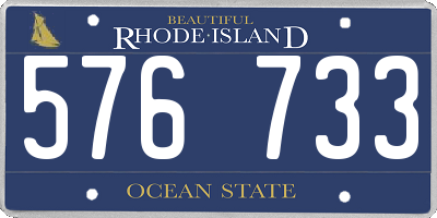 RI license plate 576733