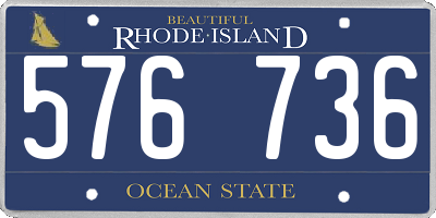 RI license plate 576736