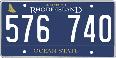 RI license plate 576740