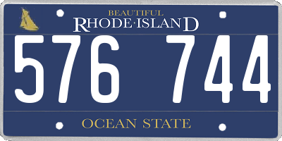 RI license plate 576744