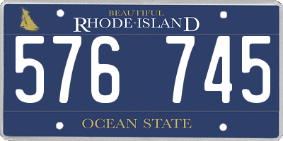 RI license plate 576745