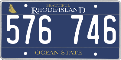 RI license plate 576746