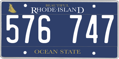 RI license plate 576747