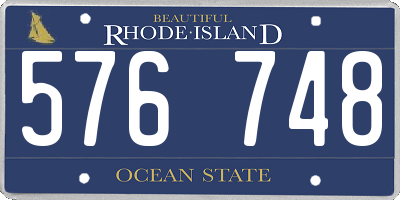 RI license plate 576748