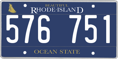 RI license plate 576751