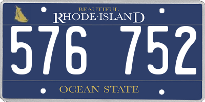 RI license plate 576752