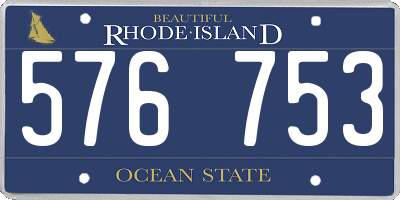 RI license plate 576753