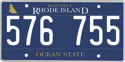 RI license plate 576755