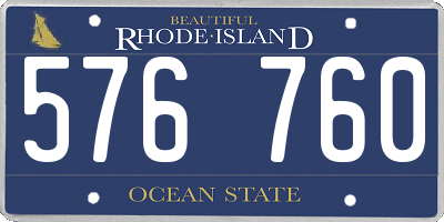 RI license plate 576760