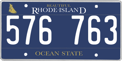 RI license plate 576763