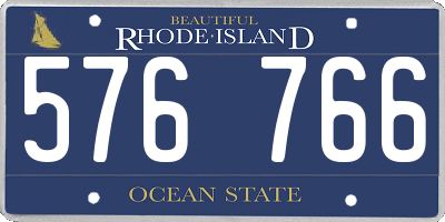 RI license plate 576766