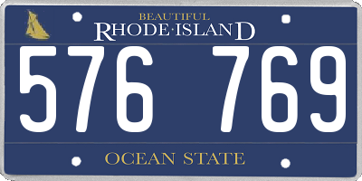 RI license plate 576769