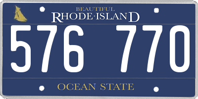 RI license plate 576770